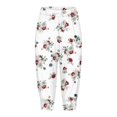 thumbnail image 4 of Jamsmile Women Pants Cropped Sweatpants Floral Print Drawstrings Bottoms Lace Up Joggers Streetwear Trendy Athletic Trousers, 4 of 5