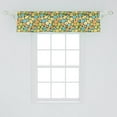 thumbnail image 2 of Ambesonne Colorful Valance Pack of 2, Funny Geometric Buttons, 54"X12", Grey Multicolor, 2 of 2
