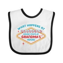 Inktastic Las Vegas Stays at Grandma's Boys or Girls Baby Bib