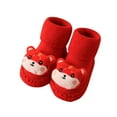 thumbnail image 2 of NOKIO Children’s Chinese New Year Sock Shoes for Autumn Winter, Boys Girls Non-Sli𝗉 Lightweight Flat Sole Warm Cozy Cartoon Tiger Rabbit Animal Pattern, 2 of 4
