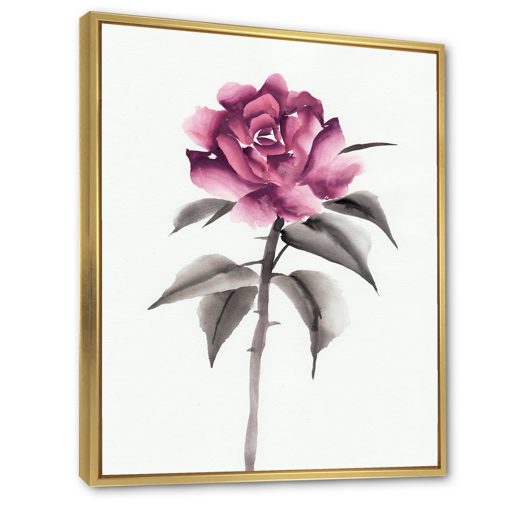 Pink Rose Giclee Canvas Print