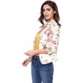 thumbnail image 4 of INSPIRE CHIC Women's Allover Long Sleeve Notched Lapel Open Front Blazer, 4 of 6