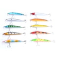 thumbnail image 3 of 10 señuelos de pesca coloridos de 95 mm, anzuelos afilados, cebos, aparejos y accesorios de pesca., 3 of 14