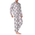 thumbnail image 2 of Balery Poodle Dog Pijama para Hombre de Dos Piezas con Manga Larga, Conjunto de Dormir y Descanso Suave con Bolsillos-Medium, 2 of 7