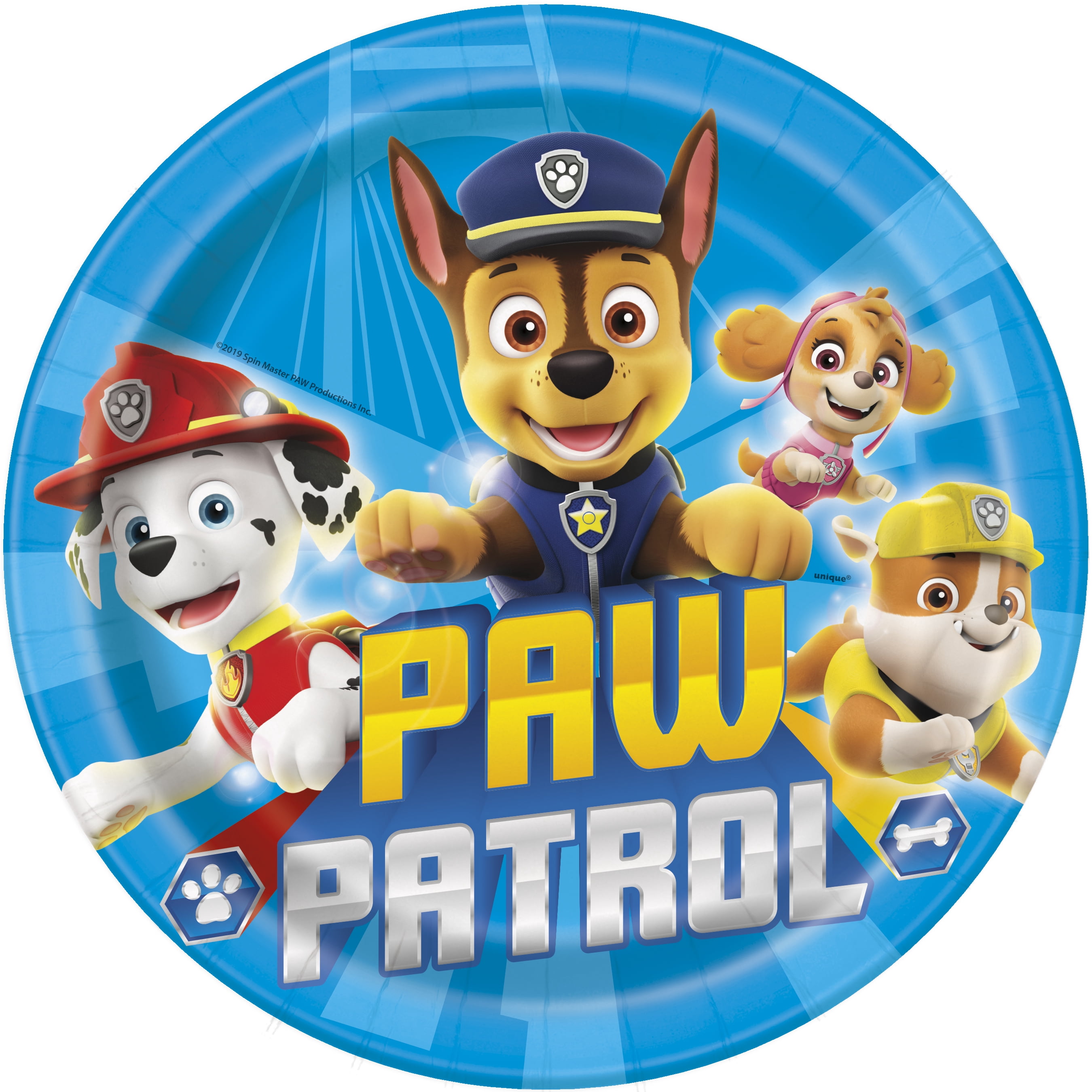 Paw Patrol Birthday Decorations and Party Supplies for 16 Guests - Balloons, Banner, Tablecover, Plates, Cups, Napkins, Button