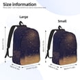 thumbnail image 4 of Rocae Gold Black Glitter for Durable Canvas Backpack Leisure Large Bag Travel Rucksack Multi-function Backpack Small, 4 of 8