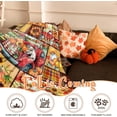 thumbnail image 5 of Fall Pumpkin Blanket Autumn Red Truck Throw Blanket Maple Leaf Autumn Harvest Fleece Blanket Thanksgiving Decor Fall Decor Flannel Blankets for Couch Sofa Bedroom 80"x60", 5 of 6