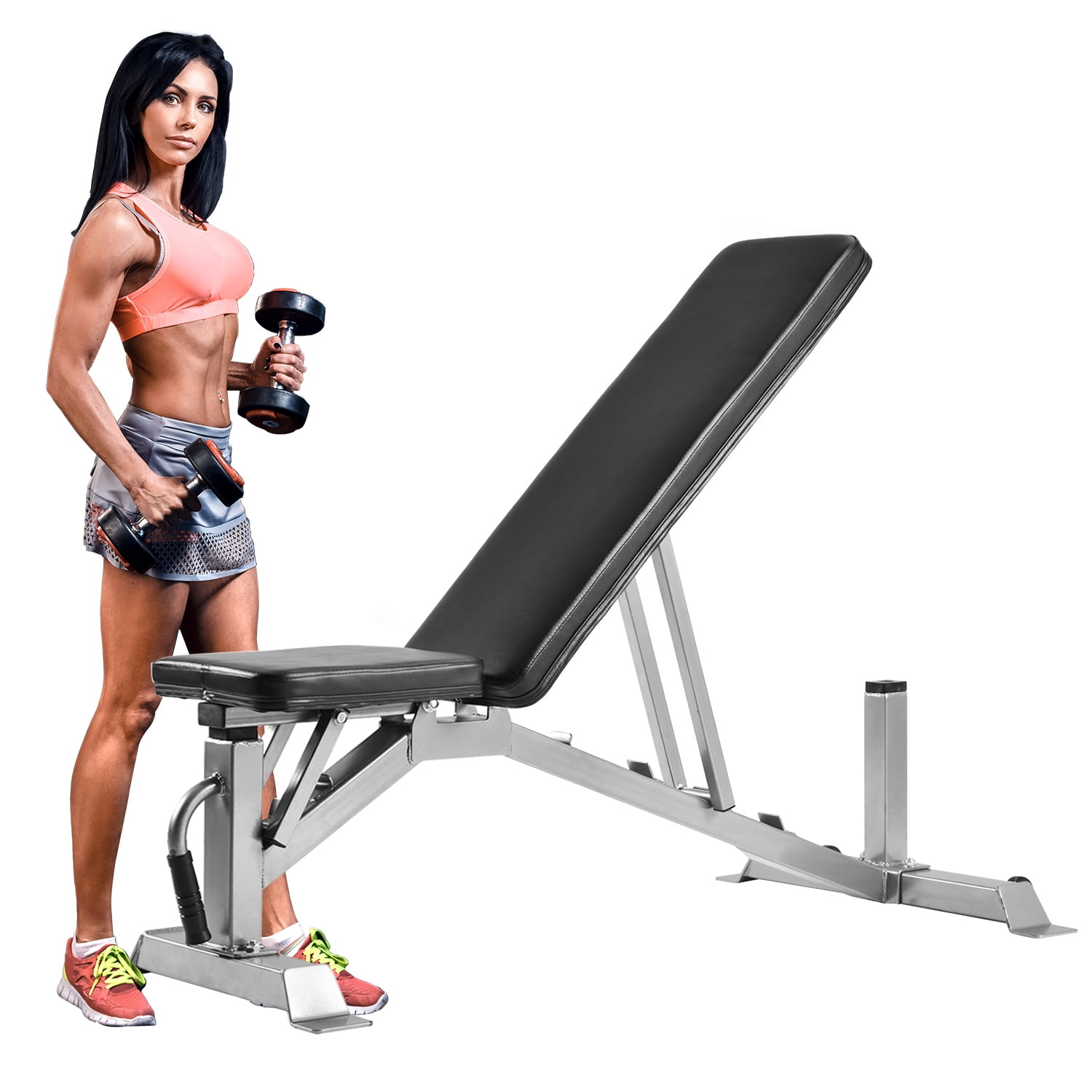 Utility Weight Bench for Full Body Workout Weight Bench Adjustable Workout Exercise Equipment for Home Gym Incline Extension AB Bench for Strength Training Equipment 