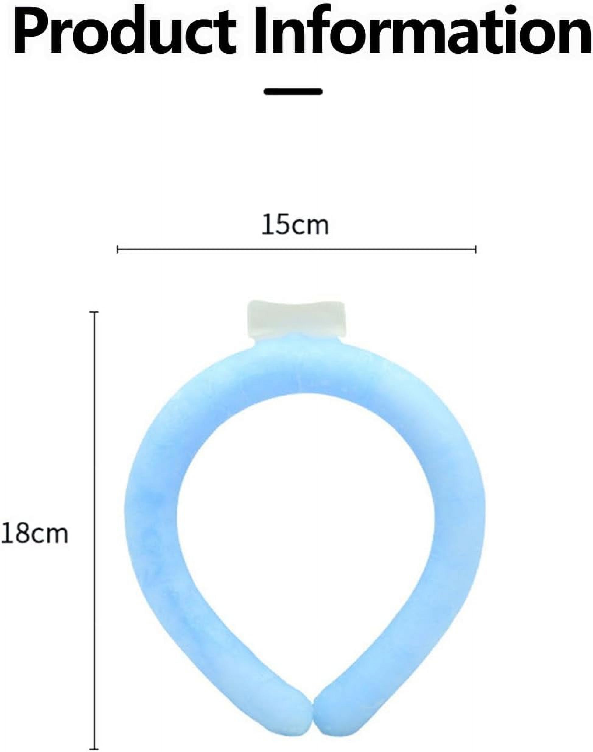 Dr Chilly Ice Ring, Neck Cooling Tube, Ice Ring Neck Cooler Freezes in Tap Water, Neck Cooling Wraps,Reusable Ice Neck Ring Wearable Body Cooling Products for Summer Heat (Blue, 1pc)
