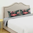 thumbnail image 3 of Yayeee Pillowcase Standard Size Set of 2 Satin Wrinkle Resistant Pillow Case, Red Flamingo Pattern, 3 of 7