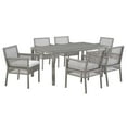 thumbnail image 2 of Modway Aura 7 Piece Outdoor Patio Wicker Rattan Set in Gray White, 2 of 8
