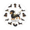 thumbnail image 1 of Reloj de pared con diseño de dibujos animados de un perro salchicha de 30 cm de plástico que no hace, 1 of 1