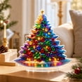 thumbnail image 4 of Christmas Tree DIY Art Kit,3D Standable Acrylic Tabletop Ornament,Crystal Rhinestone Art Set,Xmas Holiday Home Table Decor Gift, 4 of 5