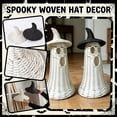 thumbnail image 3 of Halloween Rattan Witch Hat Decor, Wicker Wizard Hats Woven Witch Hat for Indoor Outdoor Halloween Party Supplies Home Bedroom Garden Patio Backyard Halloween Decorations, 4x6 Inch, Black, 3 of 7