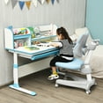 thumbnail image 3 of Topbuy Kids Study Chair w/Lockable Casters Adjustable Height for Growing Child Blue, 3 of 6