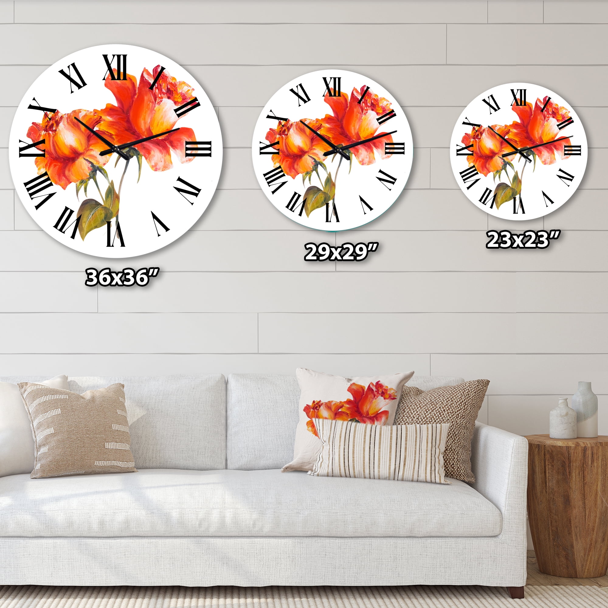 Designart 1 in Quartz Traditional Wall Clock