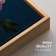 thumbnail image 4 of IDEA4WALL Framed Canvas Art Wall Decor A Pink Chinese Peony with Black Background Floral Flower Photography Realism Romantics Closeup Relax/Calm for Dorm Home Office - 24"x36", 4 of 4