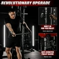 thumbnail image 5 of Mikolo Smith Machine, 2000LBS Power Cage Squat Rack with Smith Bar, Two LAT Pull-Down Systems, Cable Crossover Machine and More Cable Attachment for Home Gym, 5 of 16