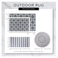 thumbnail image 2 of Outdoor Rug 4x6 Reversible Polypropylene Rug, Indoor/Outdoor Area Rug, Plastic Straw Mat, Black & White, 2 of 5