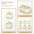 thumbnail image 2 of 1Set Halloween Wood Cutouts Pumpkin Cutouts Pumpkin Slices Home Decors with Hemp Rope, 2 of 3