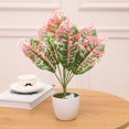 thumbnail image 1 of Planta Monstera artificial de 9 cabezas, hojas tropicales divididas, ideal para escritorio, decoración de interiores, regalo perfecto para inauguración de la casa., 1 of 8