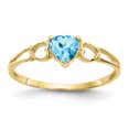 thumbnail image 1 of 10k Yellow Gold Blue Topaz Birthstone Ring December Gemstone, 1 of 9