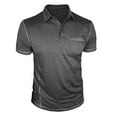 thumbnail image 5 of purcolt Mens Golf Shirts Button Collared Short Sleeve Chest Pocket Causal Athletic Tops, Sizes S-2XL, 5 of 7