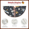 thumbnail image 5 of Bingfone Christmas Tree Skirt Mat Christmas Decoration Interior 48"-Space Cars, 5 of 8