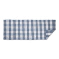 thumbnail image 2 of Stonewash Blue & White Buffalo Check Rag Rug 2ft 3inx6ft, 2 of 9