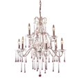thumbnail image 1 of ElkGroup International 9 Light Chandelier In Rust And Rose Crystal, 1 of 2