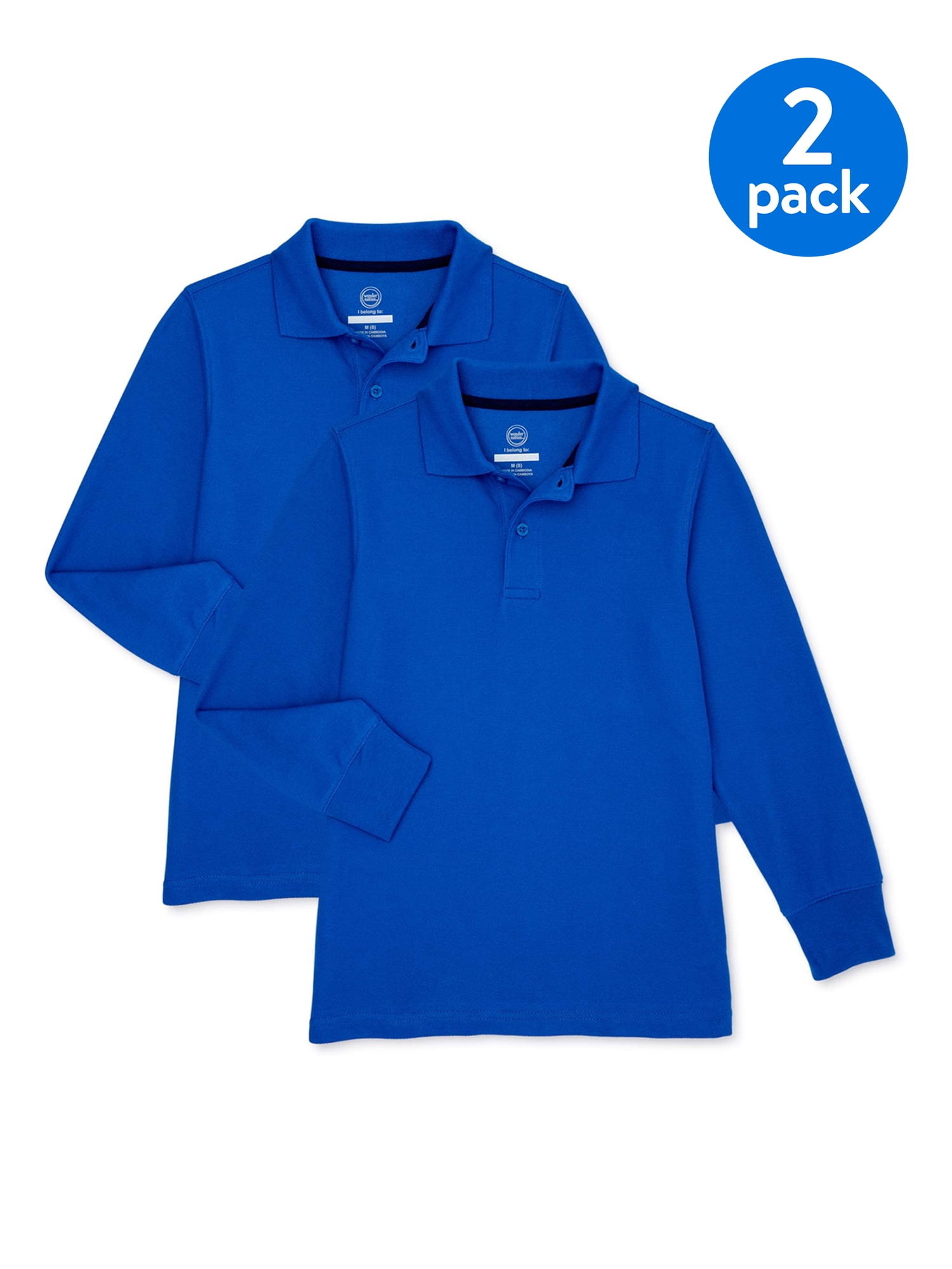 Wonder Nation royal blue polo shirt NWT UPICK boys' S XL XXL 6 7 14 16 18 