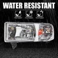 thumbnail image 6 of Spec-D Tuning 1Pc Chrome Housing Clear Lens Headlights Compatible with 1994-2001 Dodge Ram 1500, 1994-2002 Dodge Ram 2500 3500, L+R Pair Head Light Lamp Assembly, 6 of 6