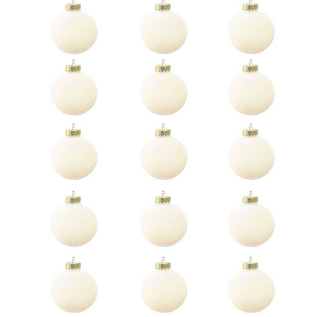 Fiudx Bolas Navideñas de Terciopelo, Adornos Flocados para Árbol, Elegante Diseño Marrón, Versátiles Decoraciones Colgantes, Decoración Navideña para El Hogar, Juego de 15 Piezas, Tamaño de 3.14 Pulg
