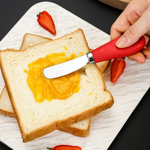 Dsscvnef Ceramic Handle 304 Stainless Steel Butter Bread Spreader for Jam Cheese & ( Kitchen Tool)