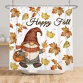thumbnail image 4 of Tchckioa Autumn Happy Fall Shower Curtain,72x72 Inch Privacy Protection Hooks Bath Curtain for Bathroom, 4 of 6