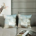 thumbnail image 3 of Throw Pillow Covers Modern Home Art Decor, 16 x 16 Inches Set of 2 Pillow Cases Decorative, Abstract Oil Painting Pillowcases for Bedroom, Living Room, Cushion Couch Sofa, Grey Beige, 3 of 6