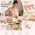 thumbnail image 7 of 3pcs Dumpling Mold Silicone Baozi Maker for Flower Shaped Steamed Buns, Easy Release Bao Bun Tool, Long Handle for Controlled Pressing, for Baozi, Steamed Buns and Soft Dough,, 7 of 7