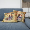 thumbnail image 2 of Brittany Spaniel Celebrates Spring and Enjoys a Happy Easter Pillow Cushion Double Sided Brittany Dog Lover Gifts Idea Throw Pillow - 02001, 2 of 4