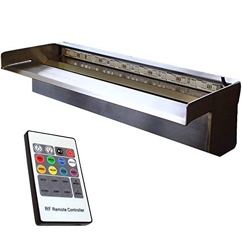 Anjon Manufacturing 48" Stainless Steel NiteFalls Color Changing Spillway with Remote - SSNF48CC