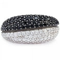 thumbnail image 2 of Silver With Black And White Cubic Zirconia Ring, 2 of 2
