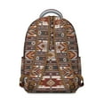 thumbnail image 5 of Earthy Rustic Style Waterproof Backpack for Student, Durable Composite Oxford Cloth, Adjustable Straps, Large Capacity School Bag Featuring Tribal and Floral Patterns, Perfect for Travel, 5 of 5