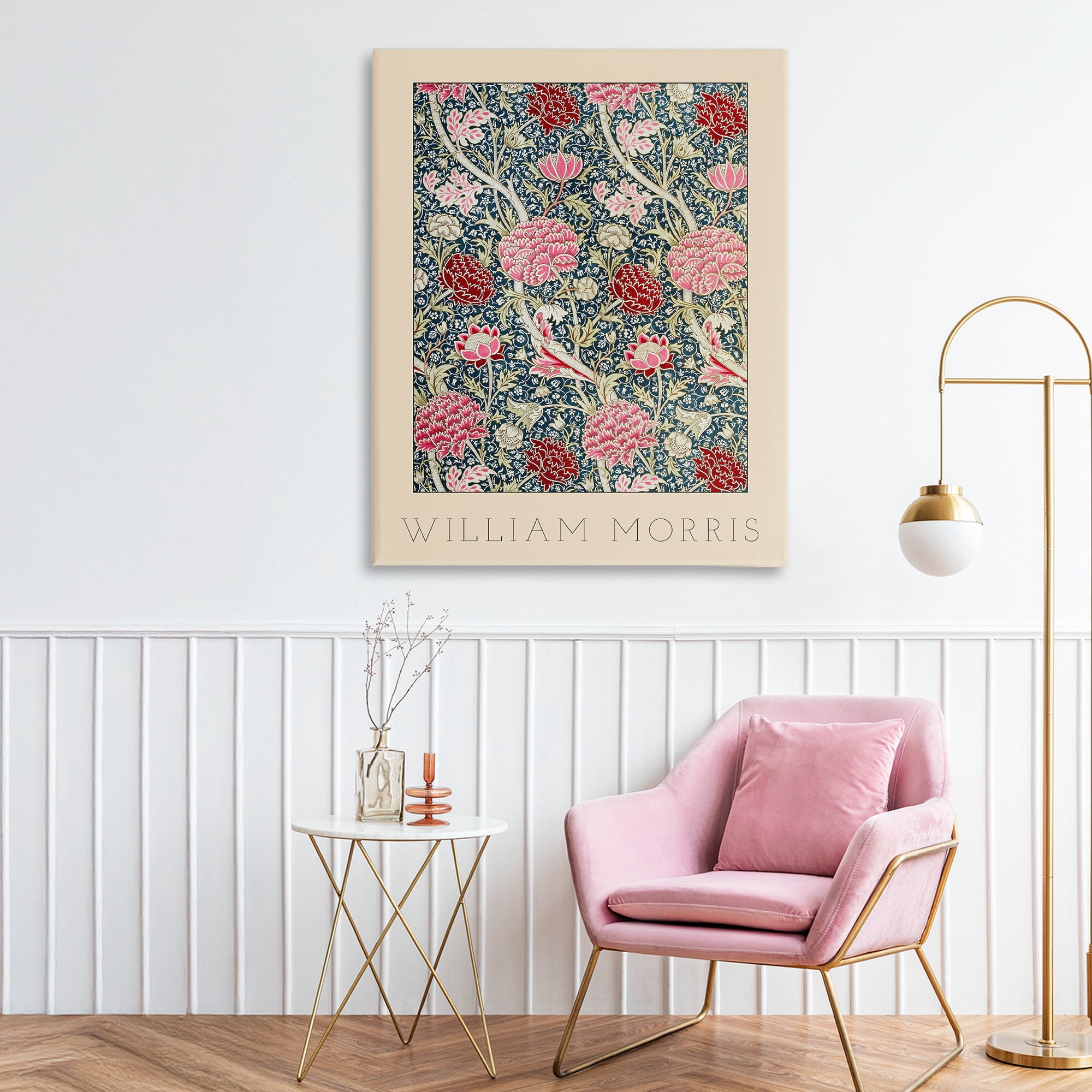 Stupell Industries Ornate Intertwined Flower Classic Canvas Wall Art, design by Lil' Rue