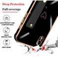 thumbnail image 3 of Compatible with iPhone XR Case Thin for Women Girls,Soft TPU Plating Bumper Wristband Holder Bling Phone Case Slim Anti-Scratch Shockproof Love Heart Cute Case Cover(Elegant Black), 3 of 7