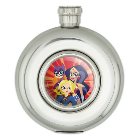 

DC Super Hero Girls Girl Group Round Stainless Steel 5oz Hip Drink Flask