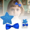 thumbnail image 2 of National Day Star Series Bow Hairpin Elegant Childrens Hair Clip Barrettes Accessories, 2 of 4