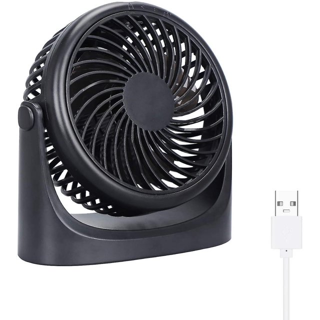 Ventilador USB portátil con potente flujo de aire y funcionamiento silencioso.