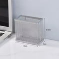 thumbnail image 3 of KQJQS Metal Mesh Pen Holder Organizer, Desktop Pen Storage Box, Compact 10x9.5x5cm Iron Pencil Cup, Open Design for Office Supplies, Makeup Brushes, 3 of 7