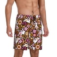 thumbnail image 2 of Sikiie Flower Bunny Mens Pajama Shorts, Lightweight Lounge Pant with Pockets Soft Sleep Pj Shorts for Men3X-Large, 2 of 6