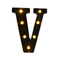 thumbnail image 4 of Letrero con letras del alfabeto negro iluminado, lámpara creativa para decoración de bar, suministros para fiestas de cumpleaños, aniversario, luz LED , V V 17 cm x 218 cm x 4 cm, 4 of 8