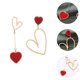 thumbnail image 4 of 1 par de pendientes colgantes con forma de corazón para San Valentín., 4 of 5